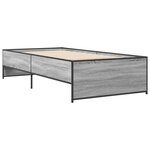 vidaXL Cadre de lit sans matelas sonoma gris 75x190 cm