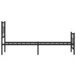 vidaXL Cadre de lit métal sans matelas avec pied de lit noir 80x200 cm