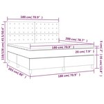 vidaXL Sommier à lattes de lit avec matelas Gris clair 180x200cm Tissu