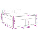 vidaXL Sommier à lattes de lit avec matelas Noir 180x200 cm Velours