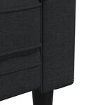 vidaXL Fauteuil Chesterfield noir tissu