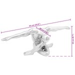 vidaXL Sculpture Argent 63x20x22 cm Aluminium Penseur