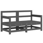 vidaXL Canapés d'angle de jardin 2 Pièces gris bois de pin massif