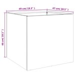 vidaXL Jardinières 2 Pièces vert olive 49x47x46 cm acier laminé à froid