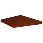vidaXL Toile supérieure de gazebo 310 g/m² 3x3 m Terre cuite