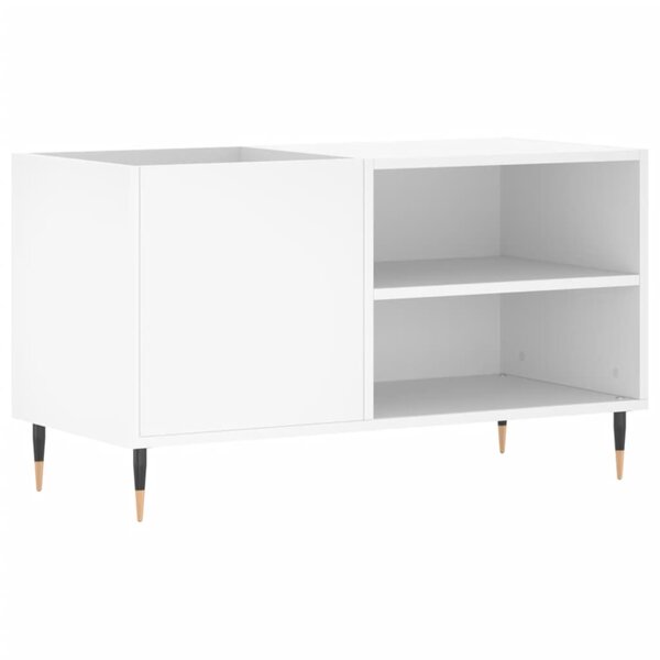 vidaXL Armoire à disques blanc 85x38x48 cm bois d'ingénierie