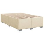 vidaXL Sommier à lattes de lit avec matelas Crème 80x200 cm Tissu