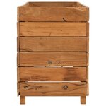 vidaXL Lit surélevé 150x40x55 cm bois de teck recyclé et acier