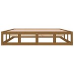 vidaXL Cadre de lit sans matelas marron miel 120x190 cm bois massif