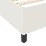 Lit box spring vidaXL Crème 100x200 cm Tissu côtelé