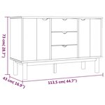 vidaXL Buffet OTTA 113 5x43x73 cm Bois massif de pin