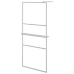 vidaXL Paroi de douche et étagère Chrome 100x195cm Verre ESG&Aluminium
