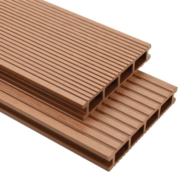 vidaXL Panneaux de terrasse WPC avec accessoires 35 m² 4 m Marron
