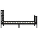 vidaXL Cadre de lit sans matelas noir 100x200 cm bois massif de pin