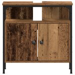 vidaXL Meuble de Salle de Bain avec Lavabo Intégré en Bois Vieilli