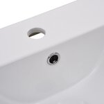 vidaXL Ensemble de meubles de salle de bain Blanc brillant Aggloméré