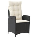 vidaXL Ensemble de jardin 5 pièces avec coussins Noir Rattan Poly