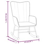 vidaXL Chaise à bascule avec repose-pied Noir Velours