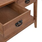 vidaXL Table console bois de sapin massif 126 x 40 x 77 5 cm Marron