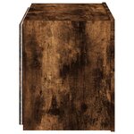 vidaXL Meuble TV mural avec lumières LED chêne fumé 60x35x41 cm