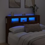 vidaXL Tête de lit à LED chêne marron 160x18 5x103 5cm bois ingénierie