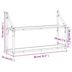 vidaXL Étagère murale 2 niveaux chêne marron 80x21x51 cm