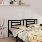 vidaXL Tête de lit Noir 166x4x100 cm Bois de pin massif