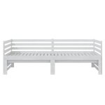 vidaXL Lit coulissant blanc bois de pin massif 2x(90x200) cm