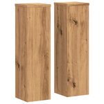 vidaXL Supports pour plantes 2 Pièces chêne artisanal bois d'ingénierie
