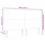 tête de lit vidaXL Design simple Gris foncé 180 cm en tissu velours côtelé