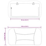 vidaXL Coussin de tête de lit gris clair 90 cm tissu