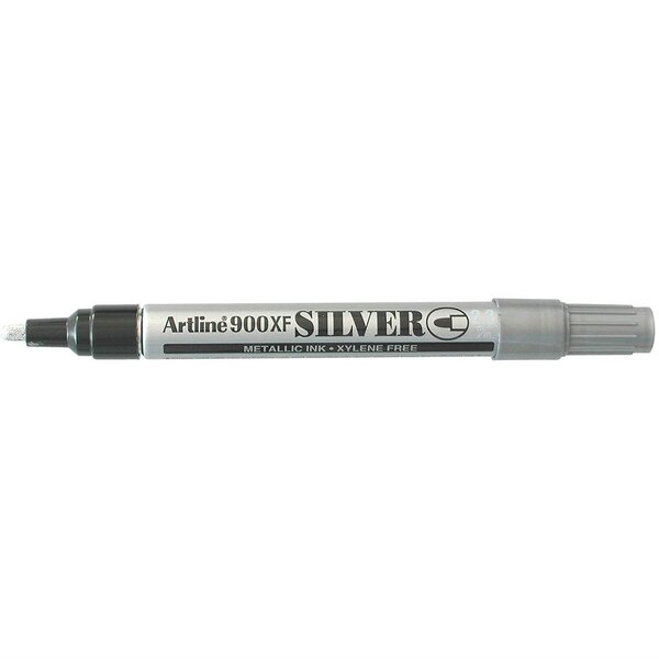Marqueur '900 XF' 'Encre métallique' permanent indélébile pointe 2,3 mm argenté ARTLINE