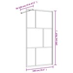 vidaXL Paroi de douche avec verre ESG transparent rouge 100x195 cm