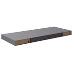 vidaXL Étagères murales flottantes 4 Pièces Gris 60x23 5x3 8 cm MDF