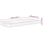 vidaXL Matelas en mousse moyennement doux 80x200 cm