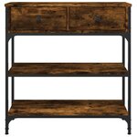 vidaXL Table console chêne fumé 72 5x25x75 cm bois d'ingénierie