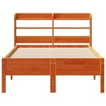 vidaXL Cadre de lit sans matelas cire marron 100x200cm bois pin massif