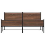 vidaXL Cadre de lit en métal sans matelas chêne marron 160x200 cm