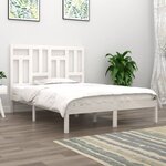 vidaXL Cadre de lit sans matelas blanc 200x200 cm bois massif de pin