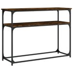 vidaXL Table console chêne fumé 100x35 5x75 cm bois d'ingénierie