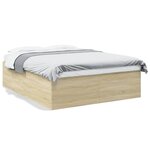 vidaXL Cadre de lit sans matelas chêne sonoma 160x200 cm