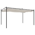 vidaXL Pergola avec toit rétractable crème 395x292x230 cm