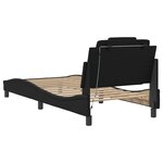 vidaXL Cadre de lit avec LED sans matelas noir 90x190 cm
