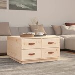 vidaXL Table basse 80x80x45 cm Bois massif de pin