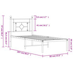 vidaXL Cadre de lit métal sans matelas avec tête de lit blanc 80x200cm