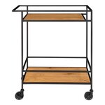 House Nordic Chariot de bar Avery 68x40x59 cm Naturel et noir