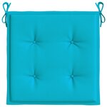 vidaXL Coussins de chaise de jardin lot de 6 turquoise 50x50x4cm tissu