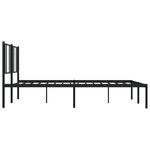 vidaXL Cadre de lit métal sans matelas avec tête de lit noir 200x200cm