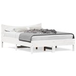 vidaXL Cadre de lit sans matelas blanc 140x200 cm bois de pin massif