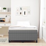 vidaXL Lit Box Spring avec Matelas Gris Clair en Tissu en Velours Côtelé